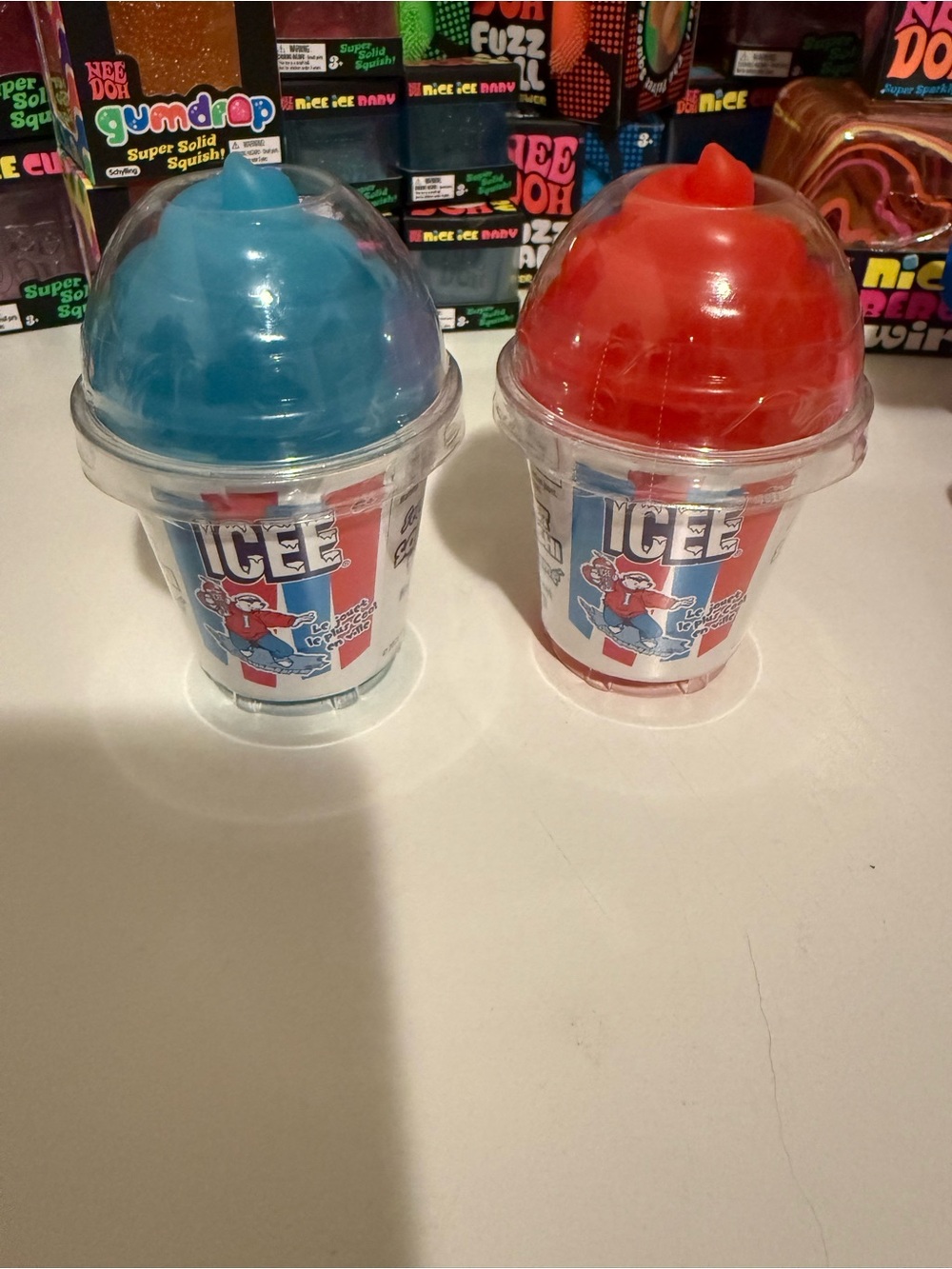 Icee Slushy squishy toy - Blue & Red